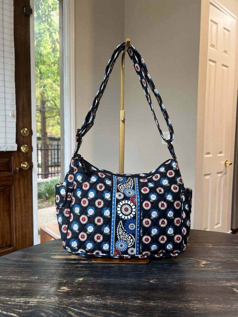Vera Bradley Fall 2008 Night Owl Quilted Hobo Shoulder Bag